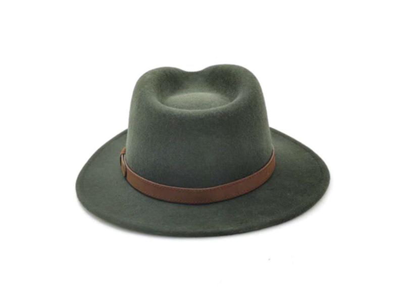 Wholesale Winter Custom Logo Handmade Men 100% Wool Fedara Felt Hat