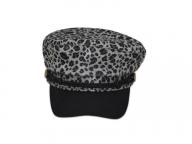 Fashion Leisure Leopard Print Octagonal Gorra Curved Brim Navy Cap Berets Hat