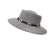 Custom Fashion Colorful Rivet Belt Wide Brim 100% Wool Felt Women Fedora Hats
