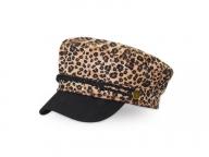 Fashion Leisure Leopard Print Octagonal Gorra Curved Brim Navy Cap Berets Hat