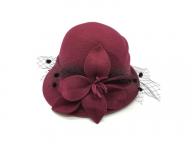Cheap Womens Handmade Winter Fashion 100% Wool Felt Ladies's Hat Red Church Hats for Wedding
