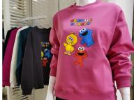 Ripeng Stylish Extra-Thick Hoodie with Various Color for Women with Logo of Sesame Street