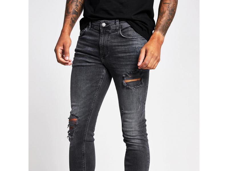 Black Ripped Sid Skinny Jeans