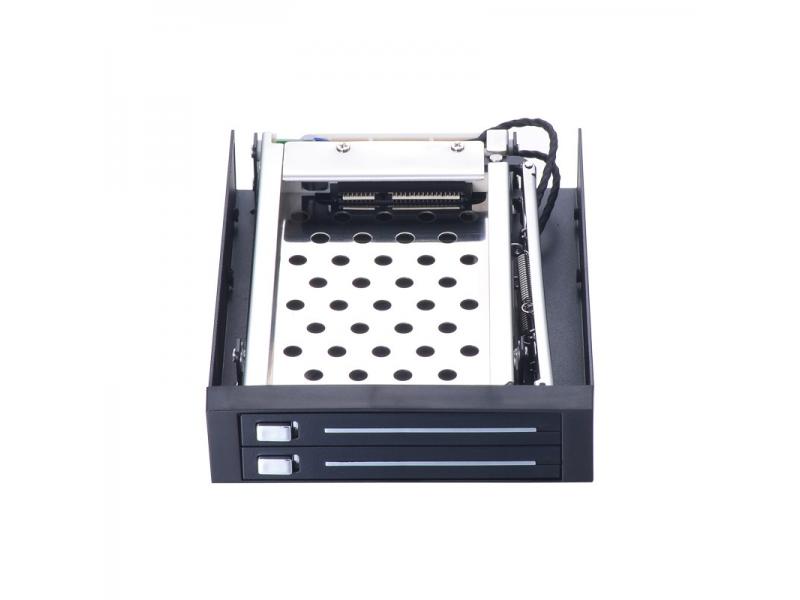 Unestech ST2522 2x2.5in SATA Hot-swap Enclosure To 3.5in Floppy Drive Tray-less SSD HDD Mobile RACK