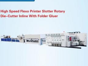 High Speed Flexo Printer Slotter Rotary Die-cutter Inline with Folder Gluer