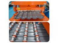 LM Automatic Metal Glazed Tile Making Machinery Colored Steel Sheet Roofing Roll Forming Machine